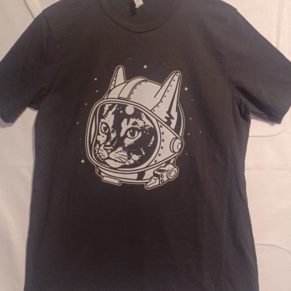 Cat Astronaut T-Shirt Space Cat Graphic Tee Galaxy Cat Shirt